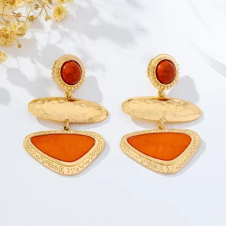 AVS Jewellery – Boho Sunset Tiered Drop Earrings flat lay